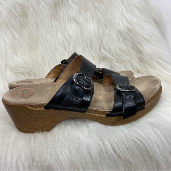 Dansko black leather sandals. 41/10.5/11 - Picture 4 of 5
